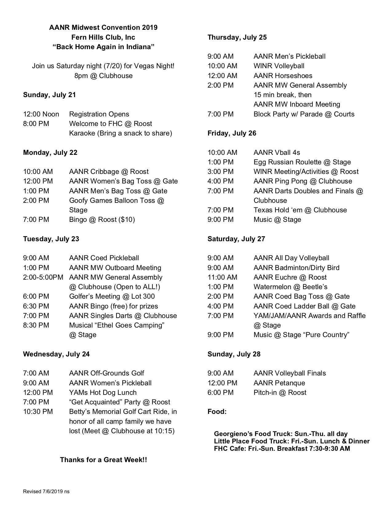 general convention daily schedule pdf